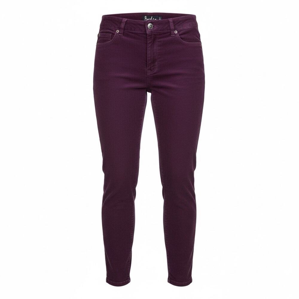 Boden Women’s Size 2R Purple Corduroy Stretch Slim Fit Pants Western Boho